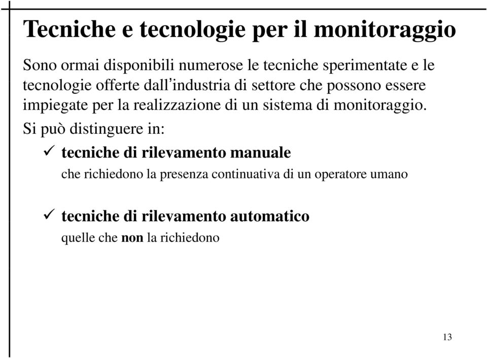 sistema di monitoraggio.