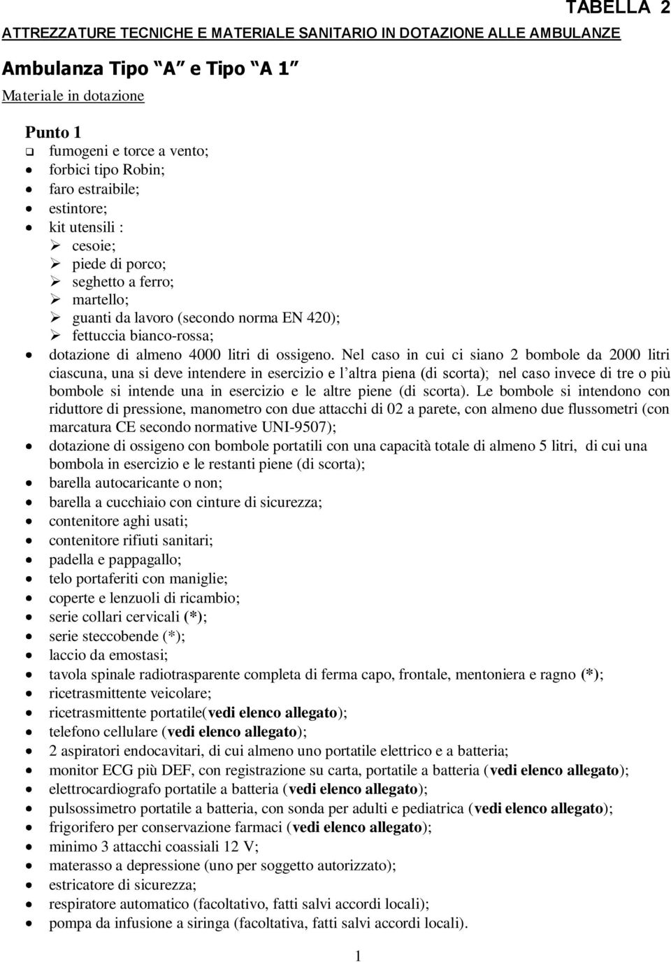 Nel caso in cui ci siano 2 bombole da 2000 litri ciascuna, una si deve intendere in esercizio e l altra piena (di scorta); nel caso invece di tre o più bombole si intende una in esercizio e le altre