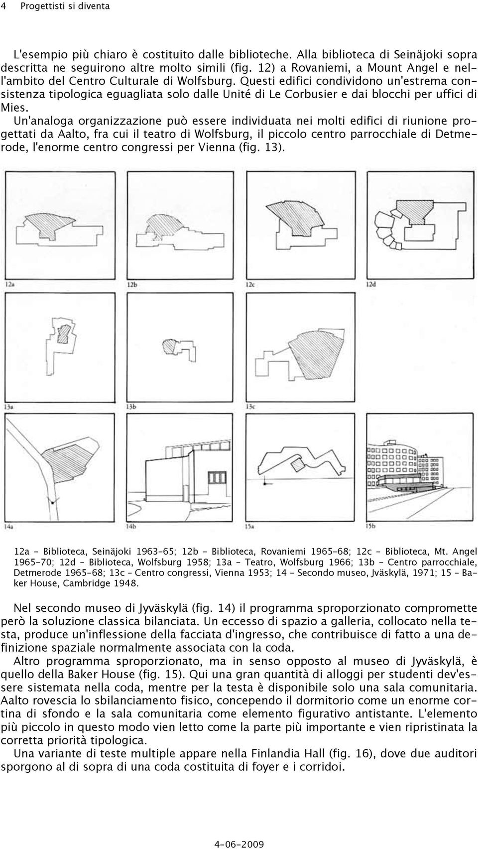 Questi edifici condividono un'estrema consistenza tipologica eguagliata solo dalle Unité di Le Corbusier e dai blocchi per uffici di Mies.