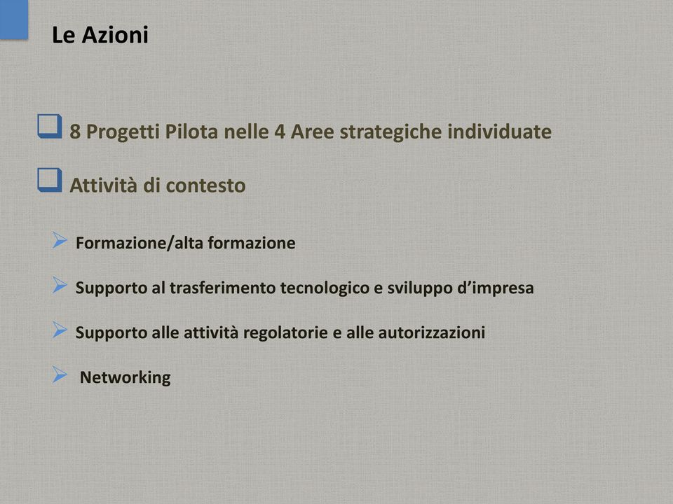 Supporto al trasferimento tecnologico e sviluppo d impresa