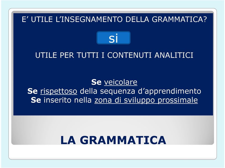 veicolare Se rispettoso della sequenza d