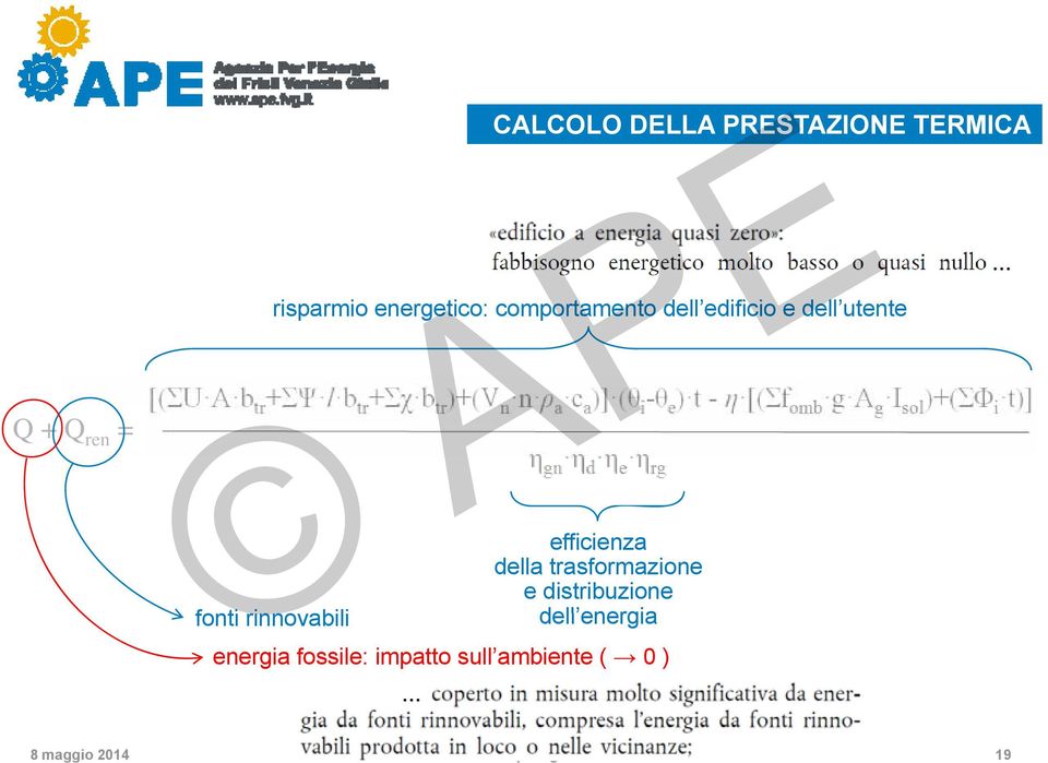 difi i e d dell utente ll t t Q + Qren = efficienza della trasformazione