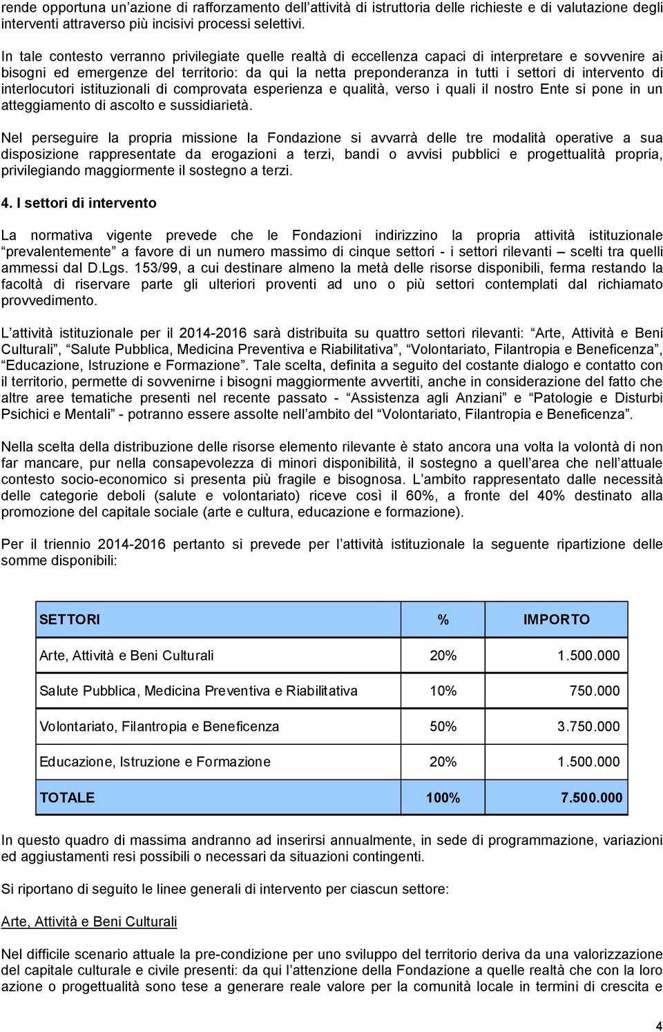 intervento di interlocutori istituzionali di comprovata esperienza e qualità, verso i quali il nostro Ente si pone in un atteggiamento di ascolto e sussidiarietà.