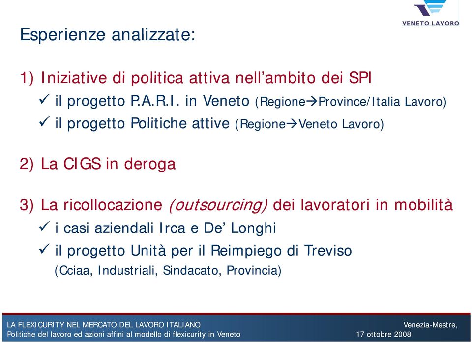 il progetto P.A.R.I.