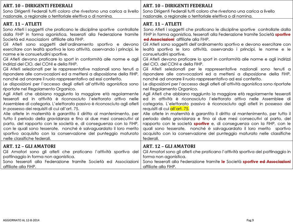 Gli Atleti sono soggetti dell ordinamento sportivo e devono esercitare con lealtà sportiva le loro attività, osservando i principi, le norme e le consuetudini sportive.