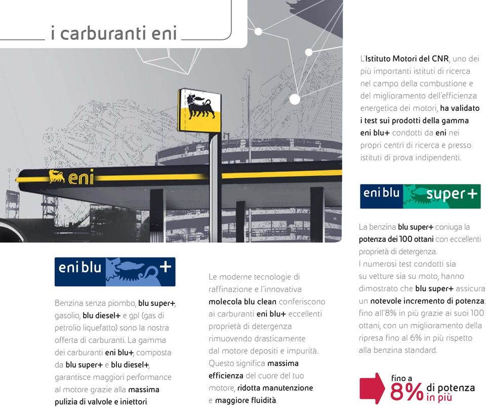 Benzina senza piombo, blu super+, gasolio, blu diesel+ e gpl (gas di petrolio liquefatto) sono la nostra offerta di carburanti.