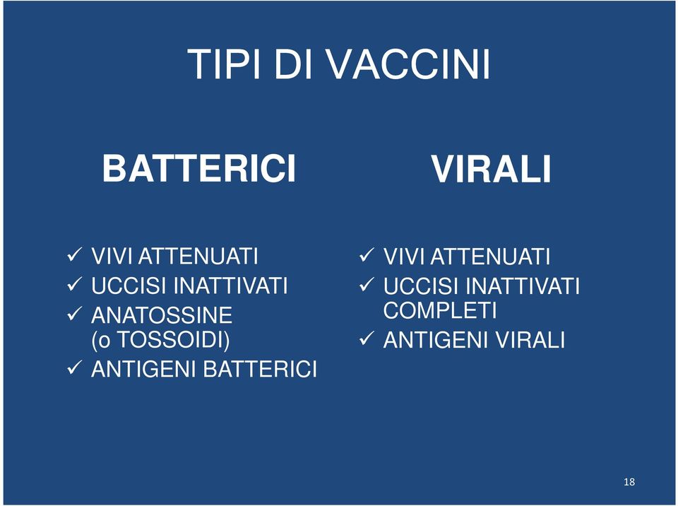 TOSSOIDI) ANTIGENI BATTERICI VIVI