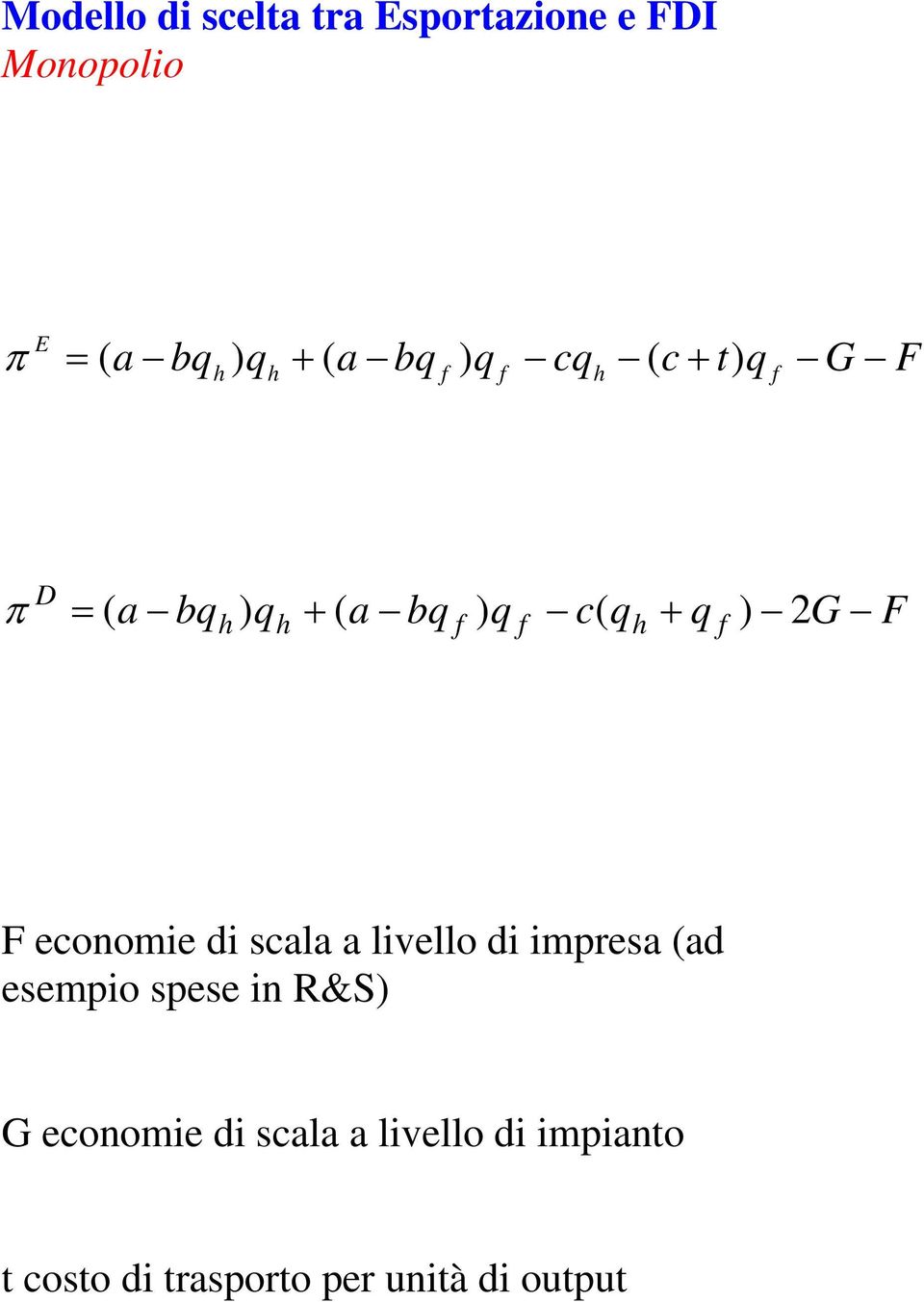 sl livello di impres d esempio spese in R&S G eonomie di