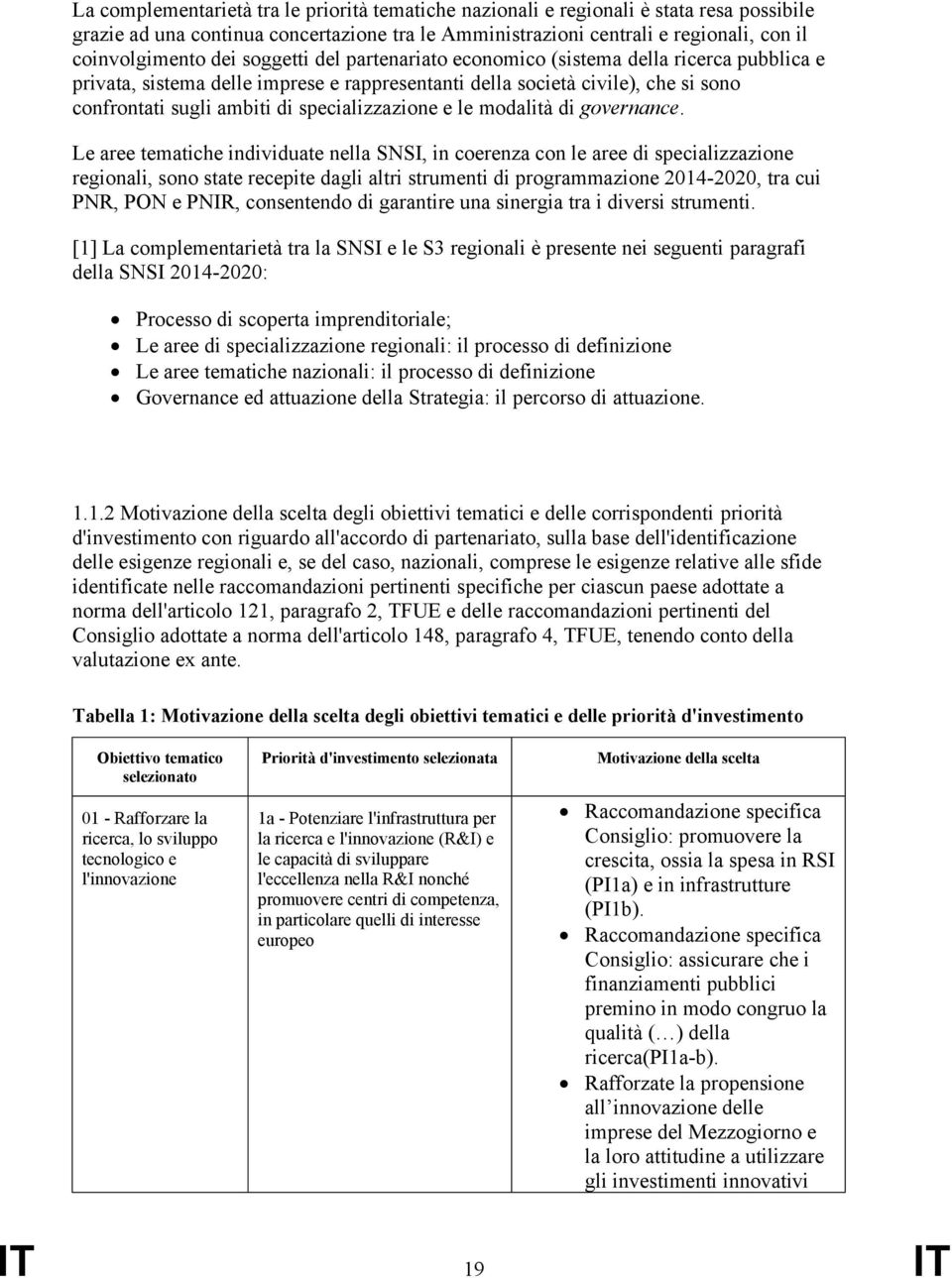 le modalità di governance.