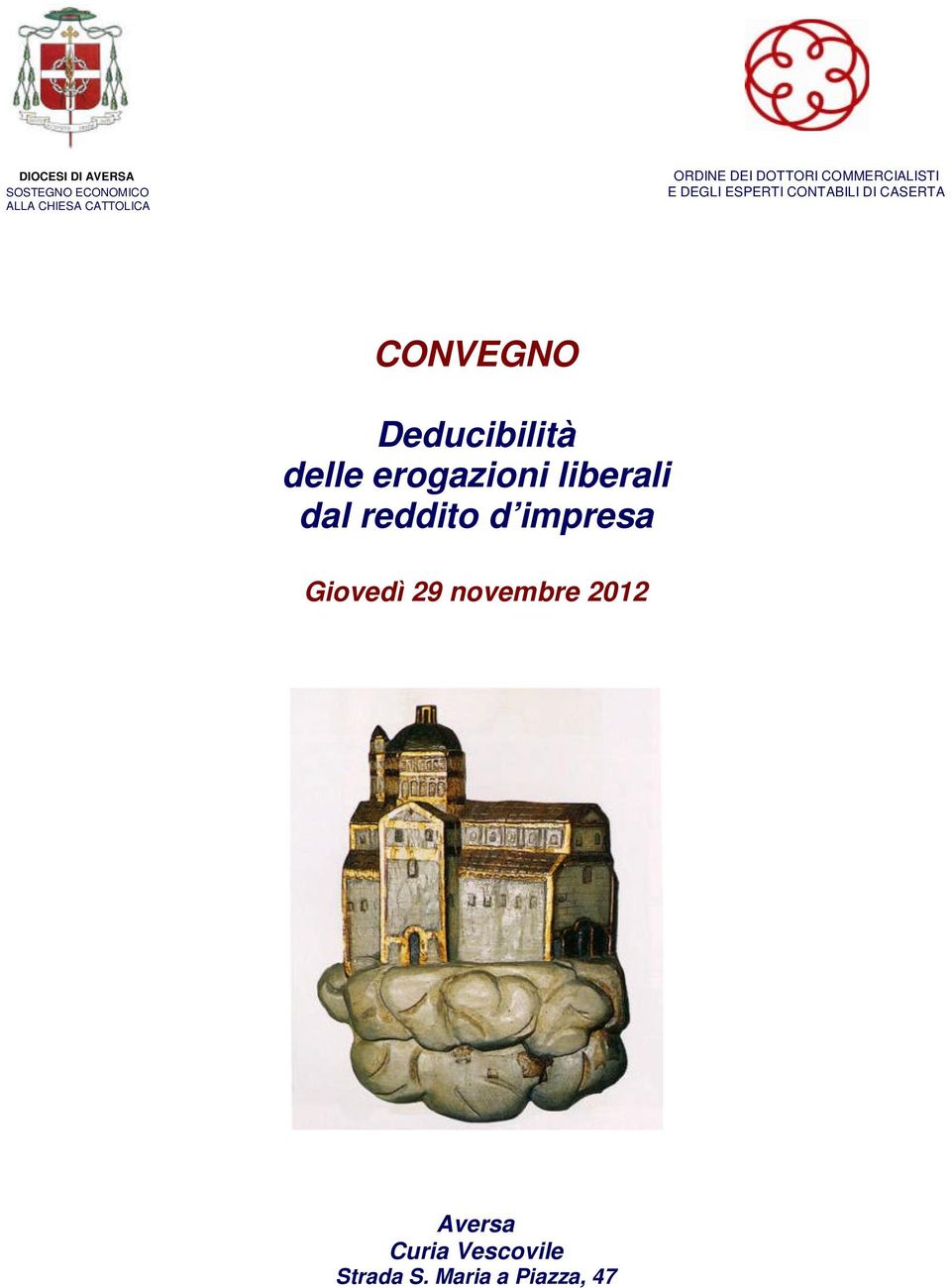 CONVEGNO Deducibilità delle erogazioni liberali dal reddito d