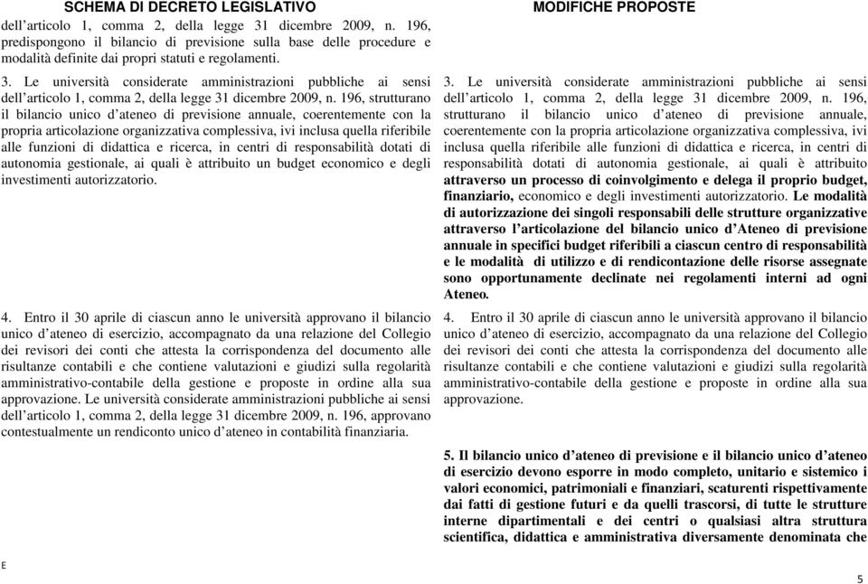 Le università considerate amministrazioni pubbliche ai sensi dell articolo 1, comma 2, della legge 31 dicembre 2009, n.