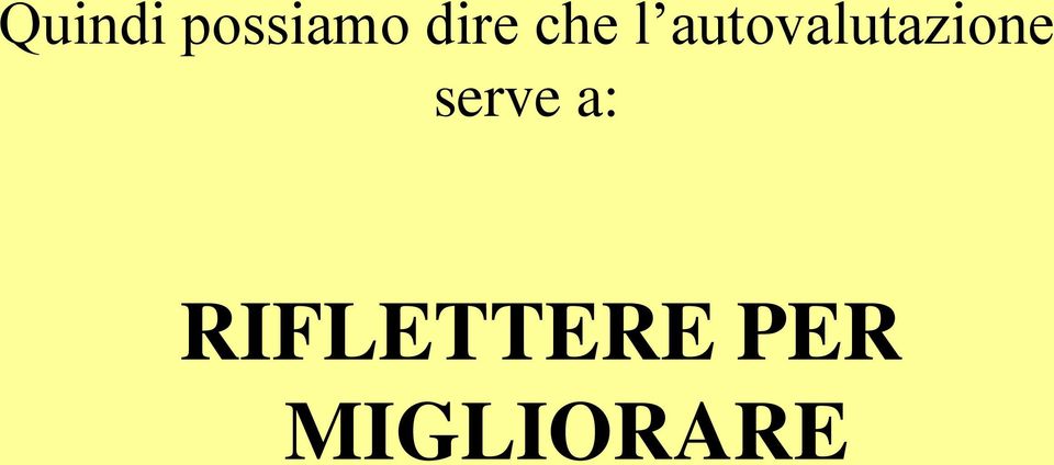 autovalutazione