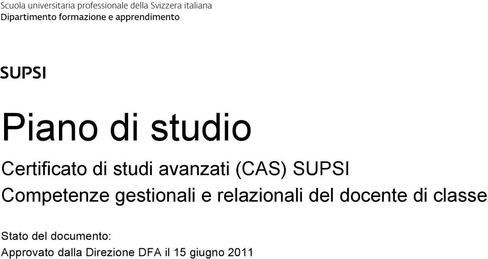 relazionali del docente di classe Stato del