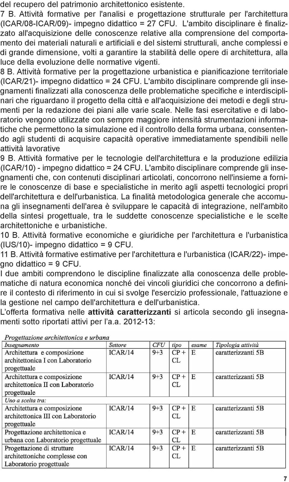 grande dimensione, volti a garantire la stabilità delle opere di architettura, alla luce della evoluzione delle normative vigenti. 8 B.