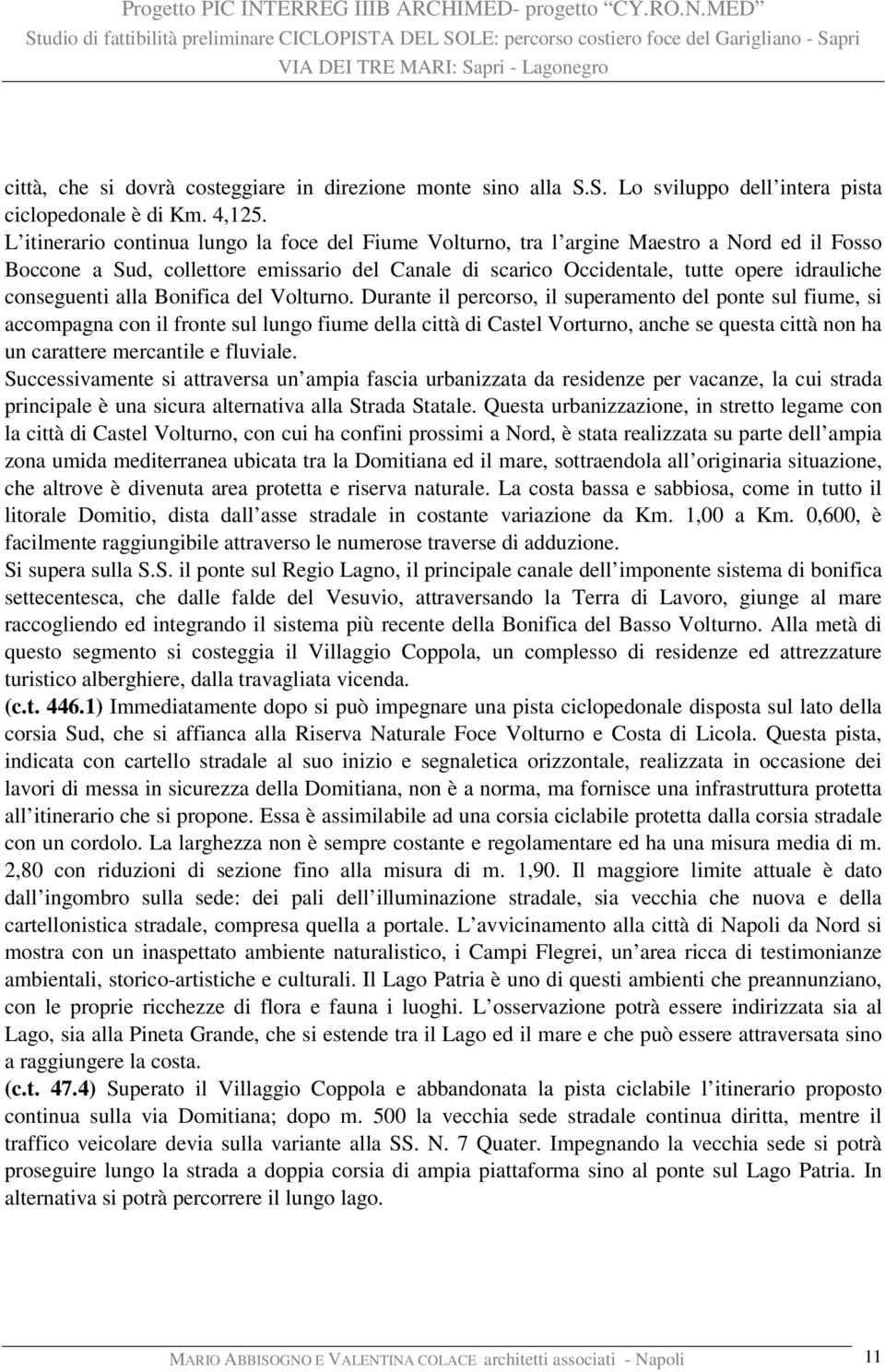 conseguenti alla Bonifica del Volturno.