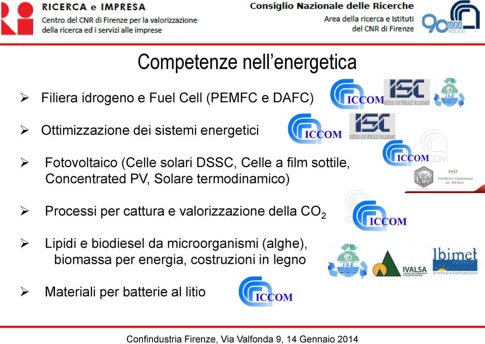 Solare termodinamico) Processi per cattura e valorizzazione della CO 2 Lipidi e biodiesel da