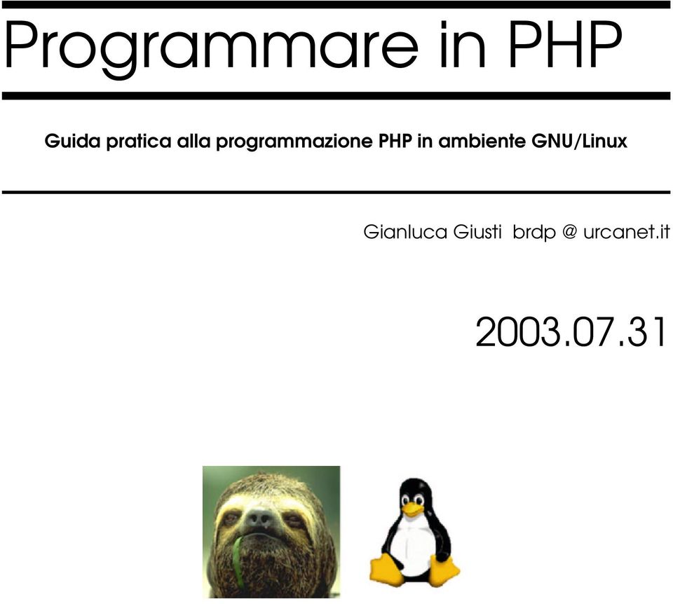 PHP in ambiente GNU/Linux