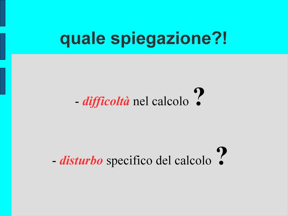 calcolo?