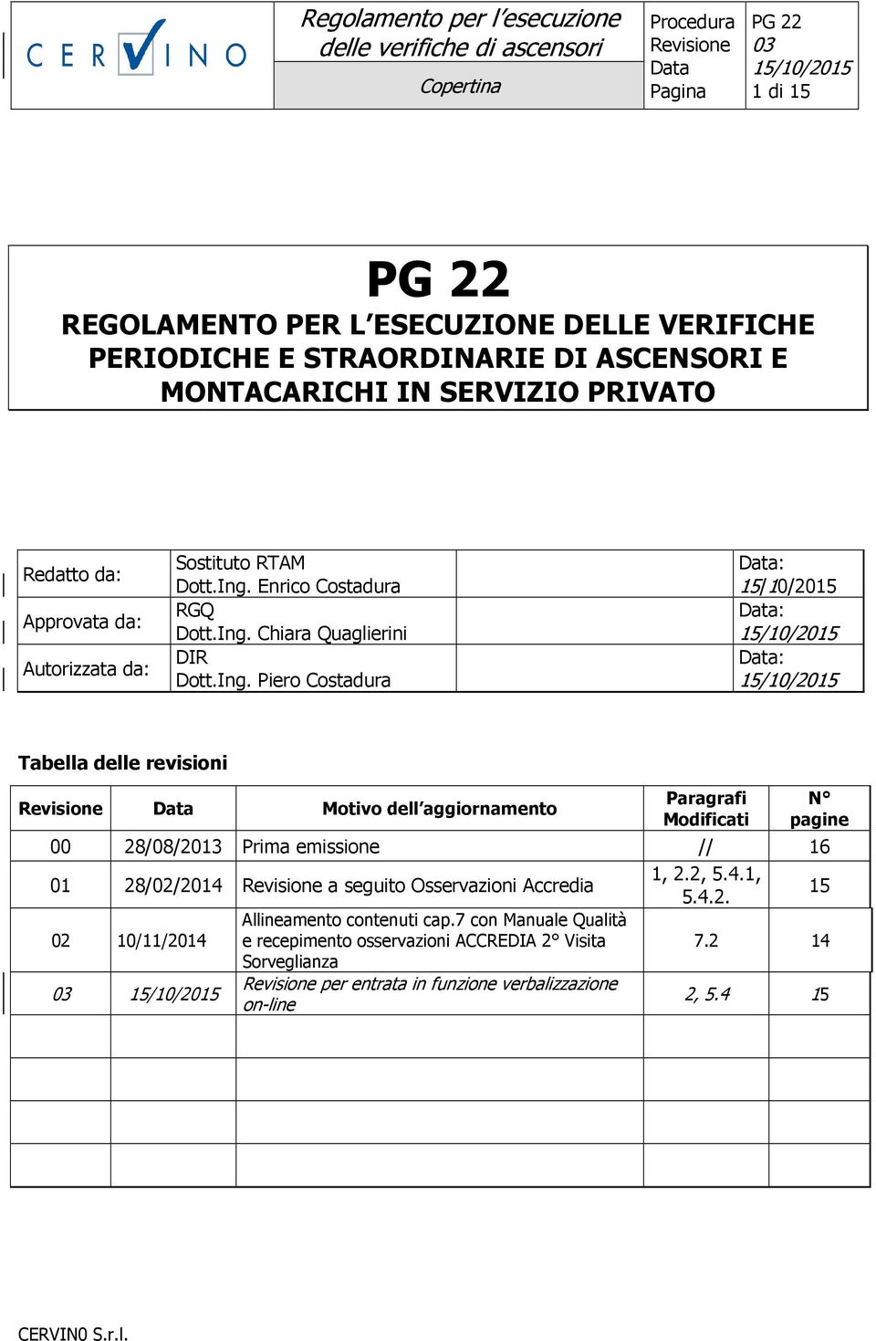 Enrico Costadura RGQ Dott.Ing.