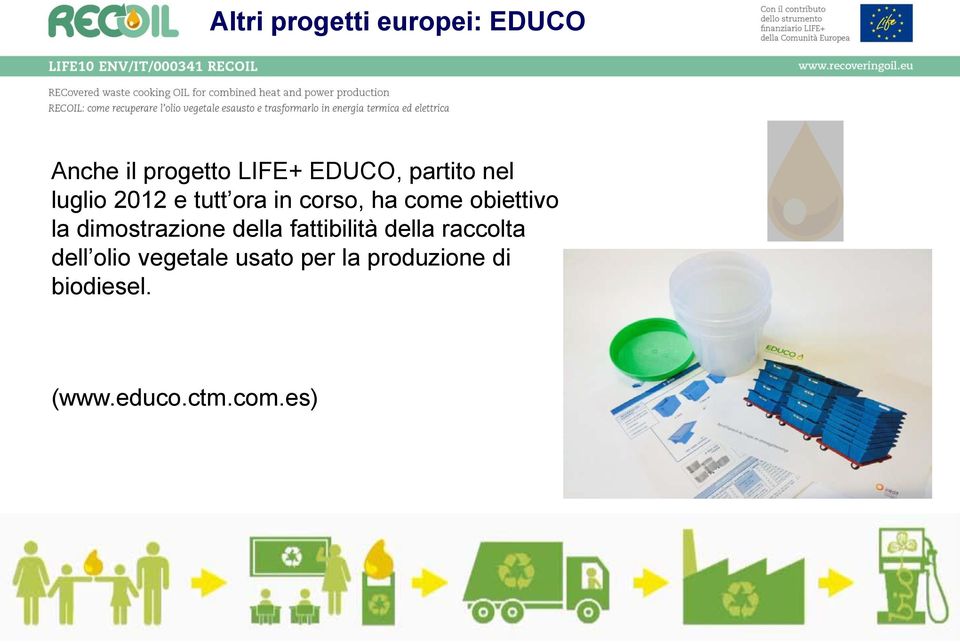 la dimostrazione della fattibilità della raccolta dell olio