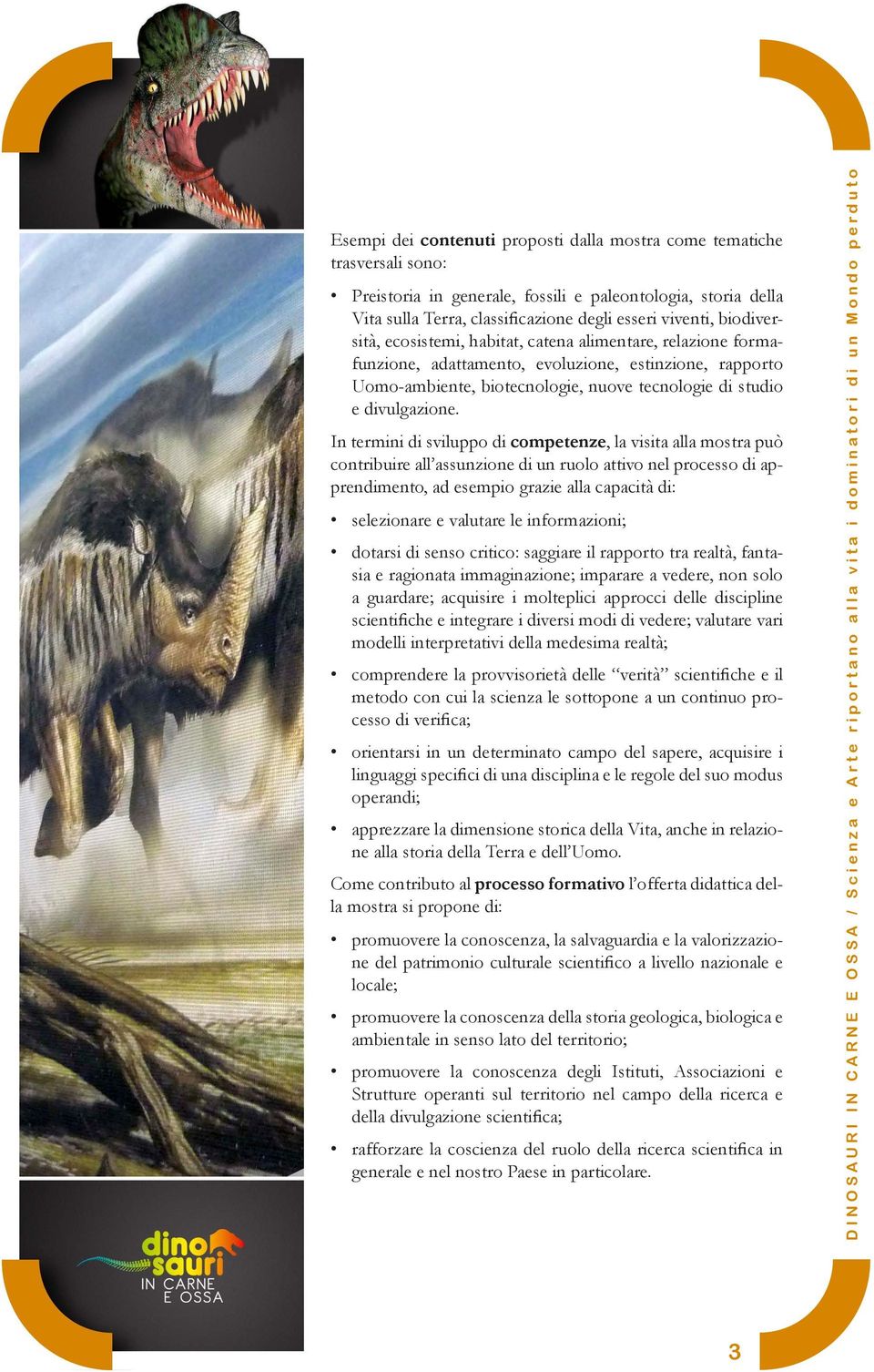 In termini di sviluppo di competenze, la visita alla mostra può contribuire all assunzione di un ruolo attivo nel processo di apprendimento, ad esempio grazie alla capacità di: selezionare e valutare