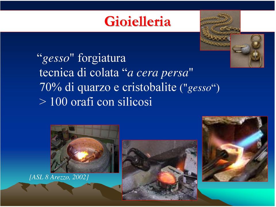 di quarzo e cristobalite ("gesso ) >