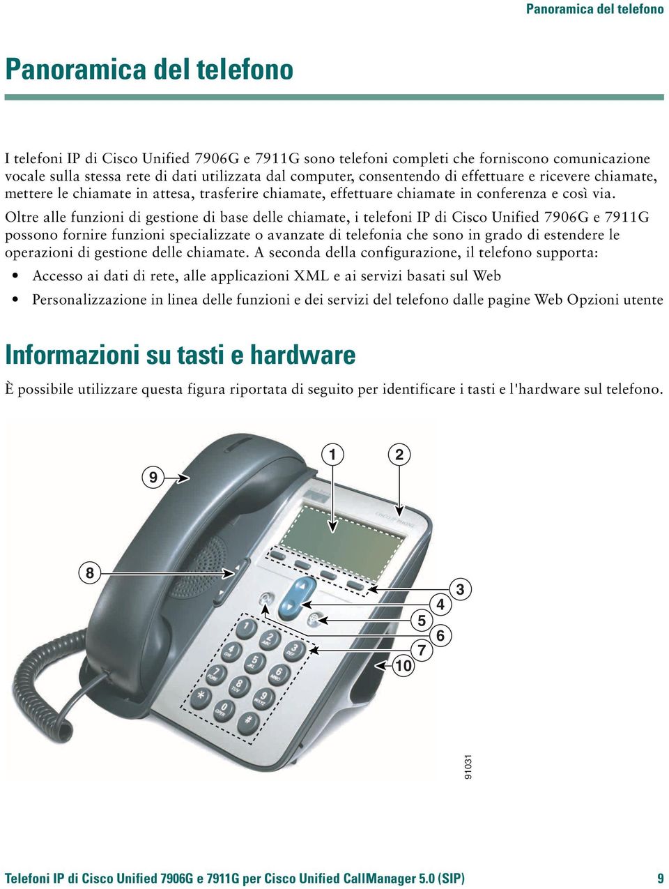 Oltre alle funzioni di gestione di base delle chiamate, i telefoni IP di Cisco Unified 7906G e 7911G possono fornire funzioni specializzate o avanzate di telefonia che sono in grado di estendere le