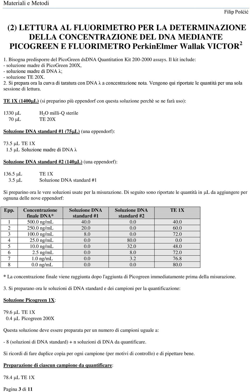 Vengono qui riportate le quantità per una sola sessione di lettura.