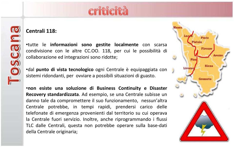 di guasto. non esiste una soluzione di Business Continuity e Disaster Recovery standardizzata.