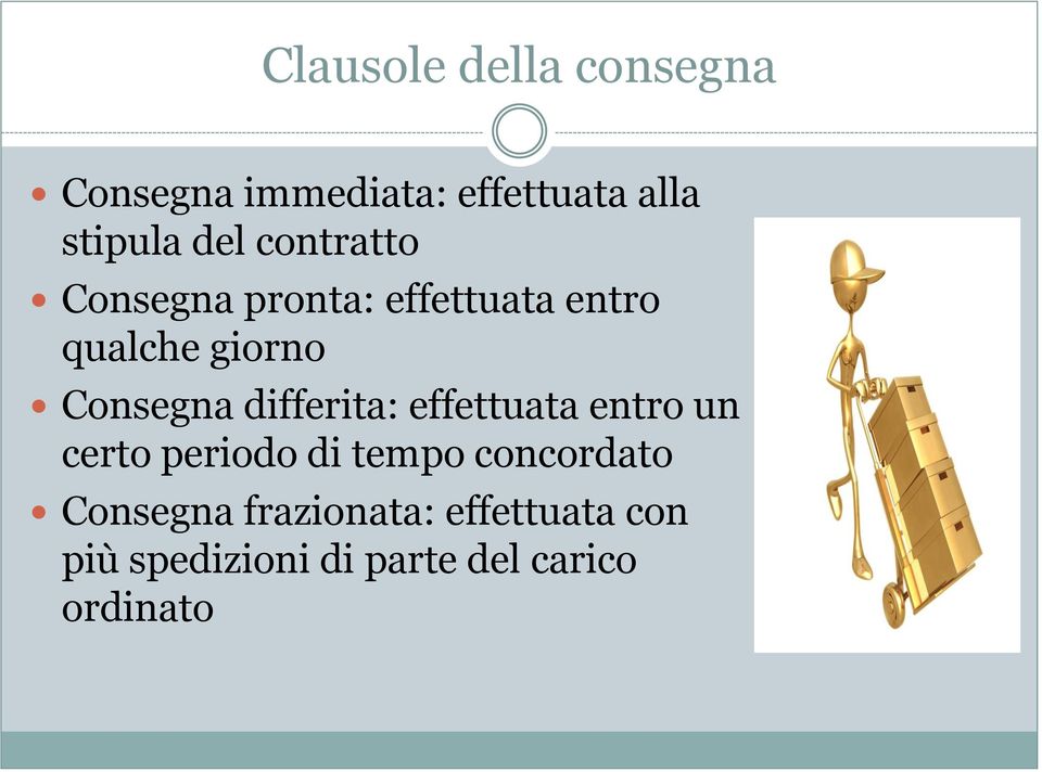 Consegna differita: effettuata entro un certo periodo di tempo