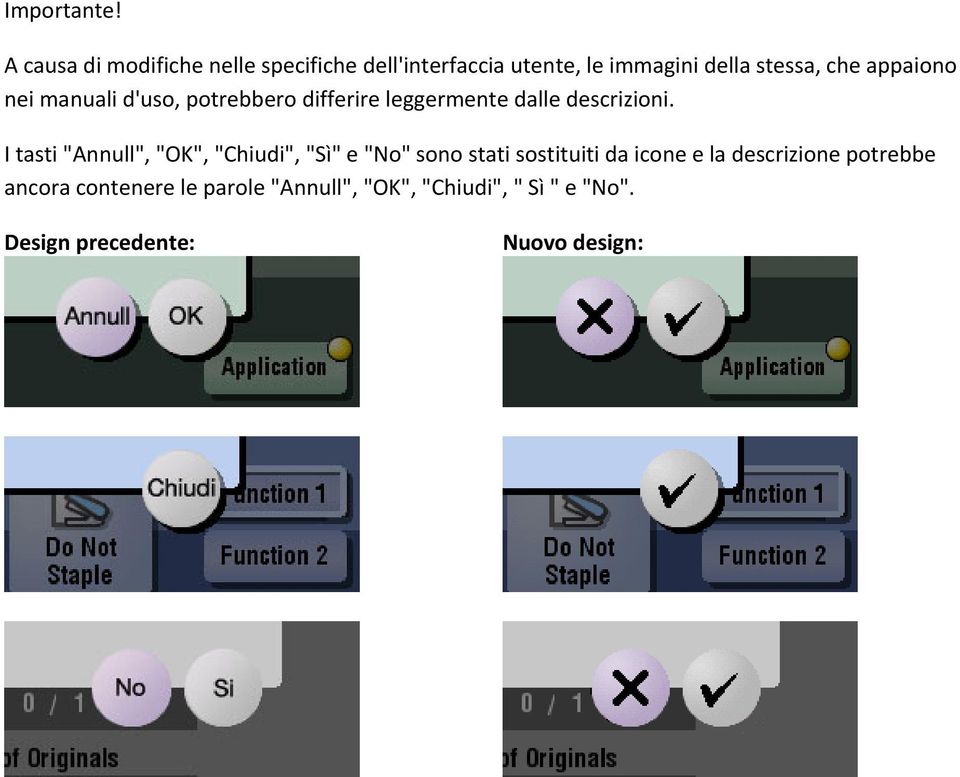 appaiono nei manuali d'uso, potrebbero differire leggermente dalle descrizioni.