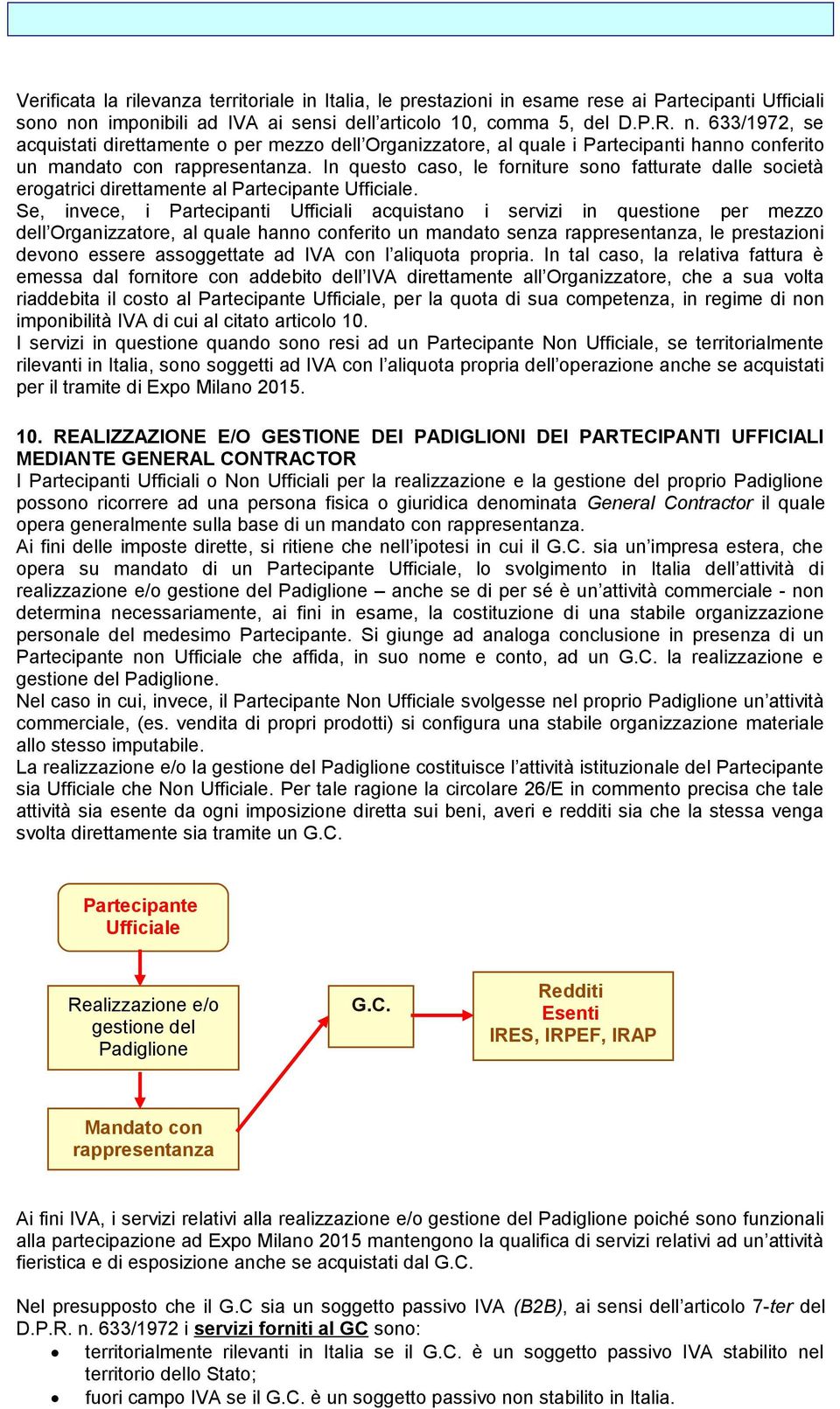 633/1972, se acquistati direttamente o per mezzo dell Organizzatore, al quale i Partecipanti hanno conferito un mandato con rappresentanza.