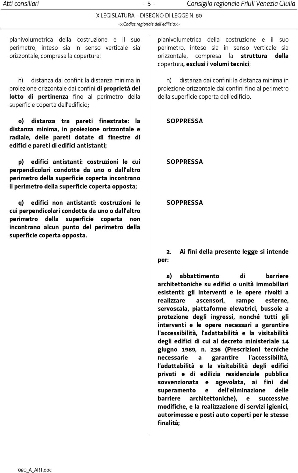 e radiale, delle pareti dotate di finestre di edifici e pareti di edifici antistanti; p) edifici antistanti: costruzioni le cui perpendicolari condotte da uno o dall altro perimetro della superficie