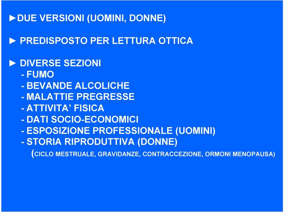 - DATI SOCIO-ECONOMICI - ESPOSIZIONE PROFESSIONALE (UOMINI) - STORIA