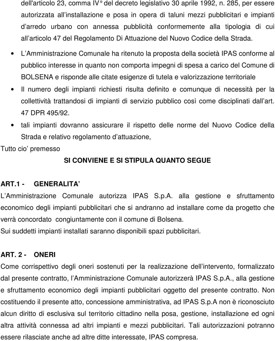 Regolamento Di Attuazione del Nuovo Codice della Strada.