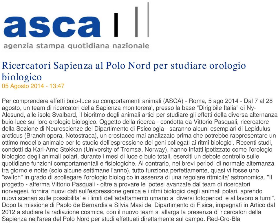 alternanza buio-luce sul loro orologio biologico.