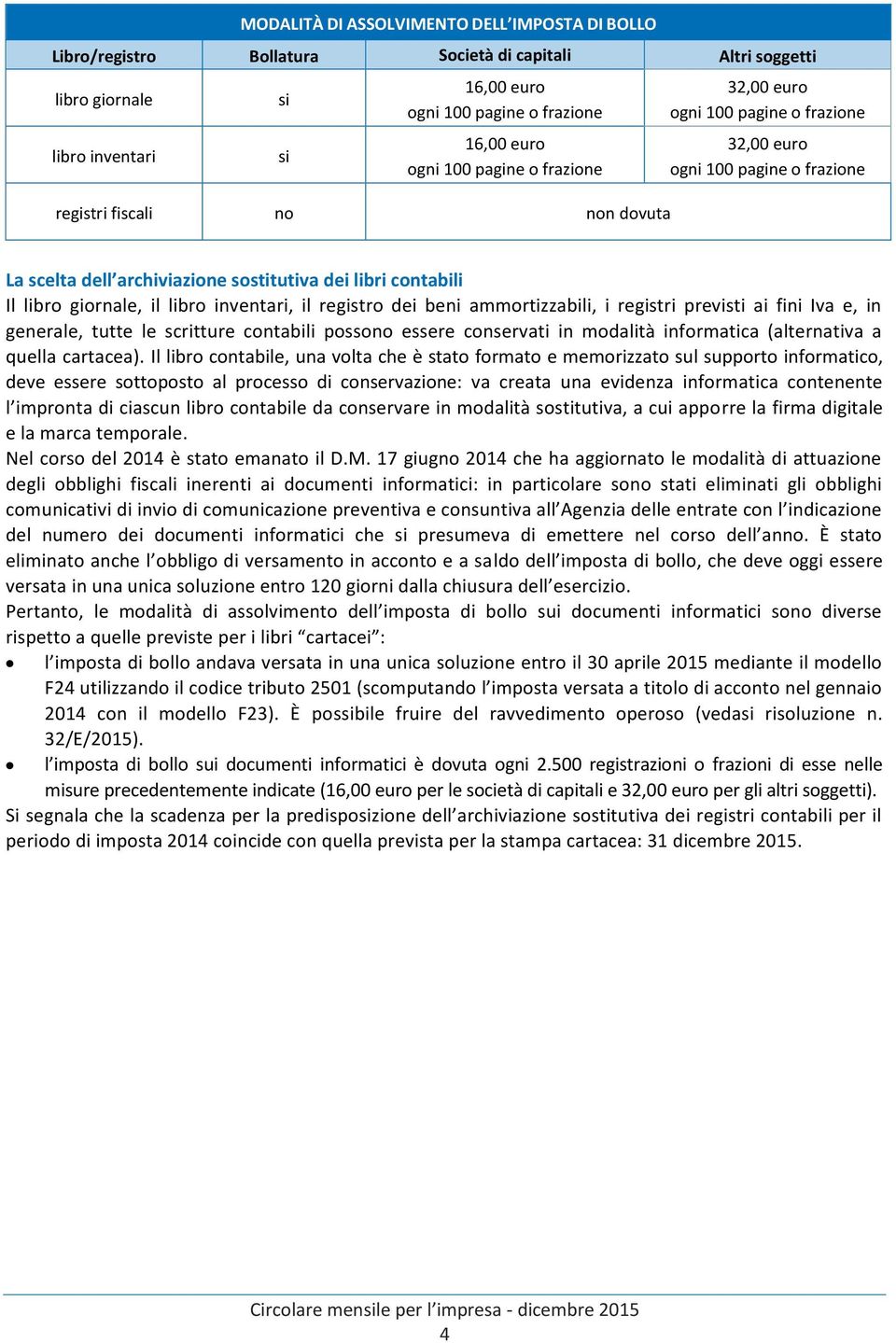 giornale, il libro inventari, il registro dei beni ammortizzabili, i registri previsti ai fini Iva e, in generale, tutte le scritture contabili possono essere conservati in modalità informatica