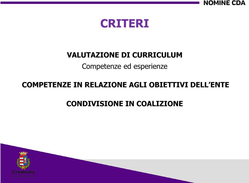 COMPETENZE IN RELAZIONE AGLI