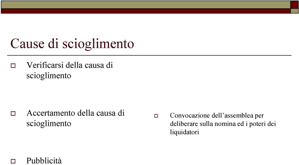 scioglimento Convocazione dell assemblea per