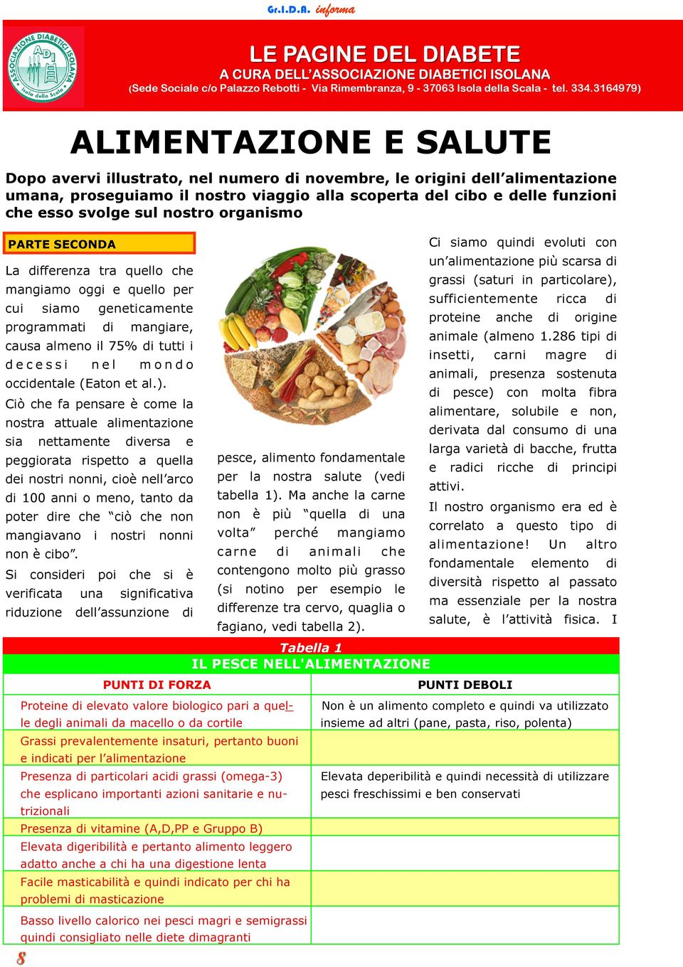 Ciò che fa pensare è come la nostra attuale alimentazione sia nettamente diversa e peggiorata rispetto a quella dei nostri nonni, cioè nell arco di 100 anni o meno, tanto da poter dire che ciò che