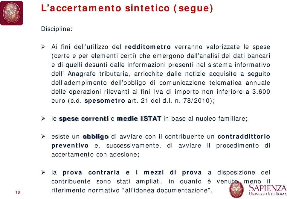 delle operazioni rilevanti ai fini Iva di importo no