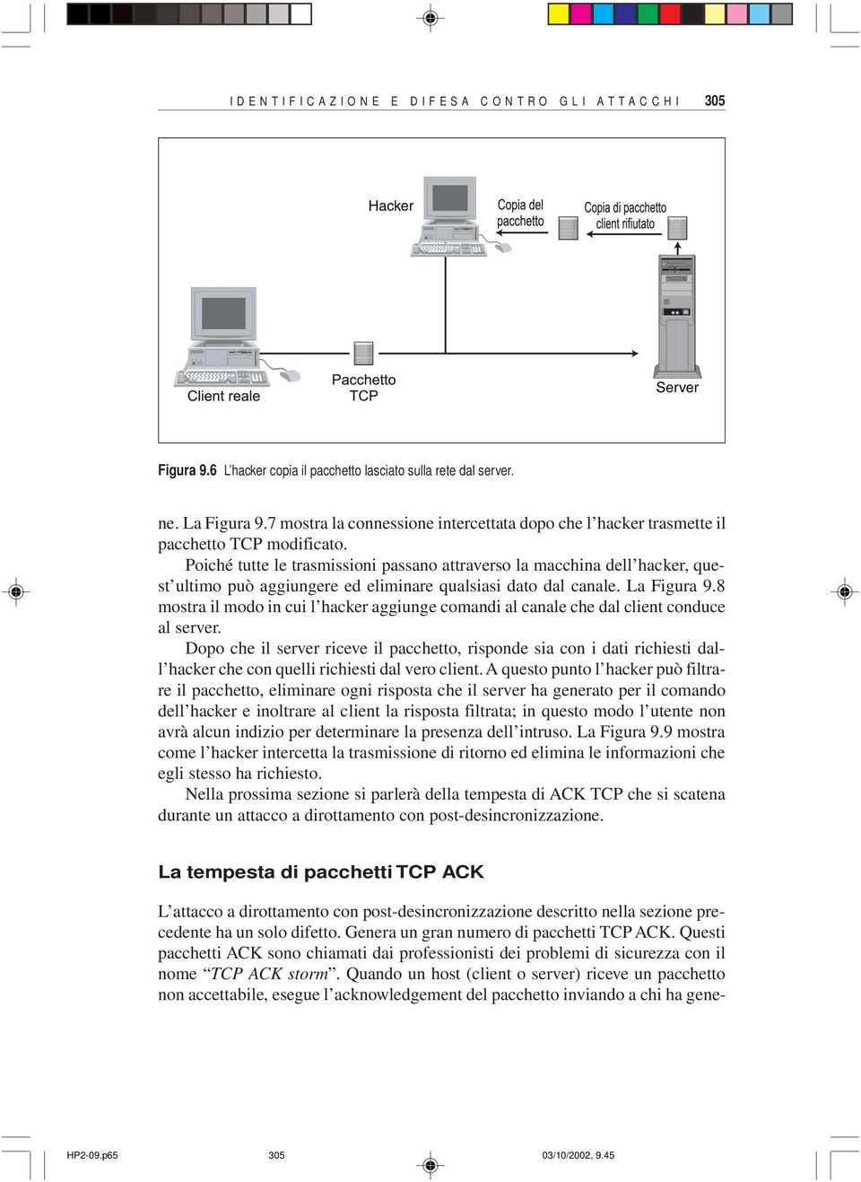 Poiché tutte le trasmissioni passano attraverso la macchina dell hacker, quest ultimo può aggiungere ed eliminare qualsiasi dato dal canale. La Figura 9.