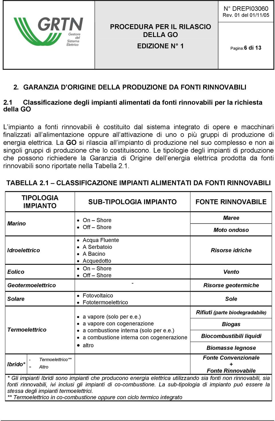 alimentazione oppure all attivazione di uno o più gruppi di produzione di energia elettrica.