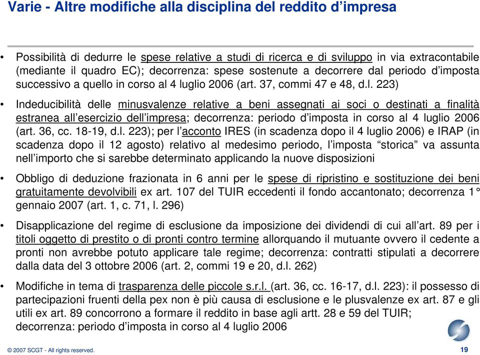 periodo d imposta successivo a quell