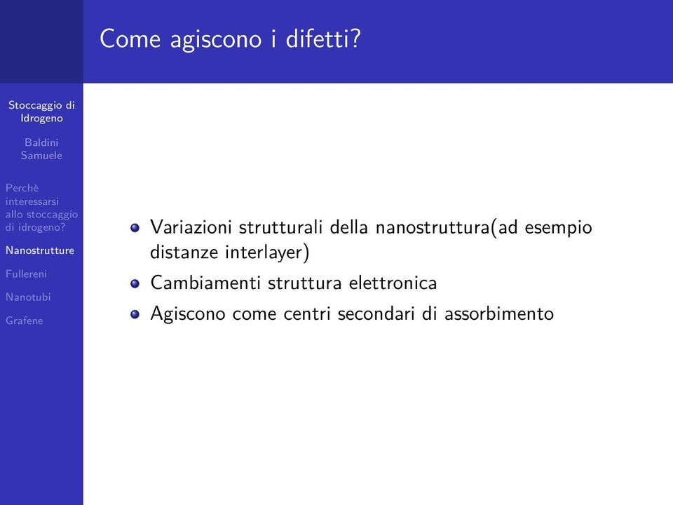 nanostruttura(ad esempio distanze