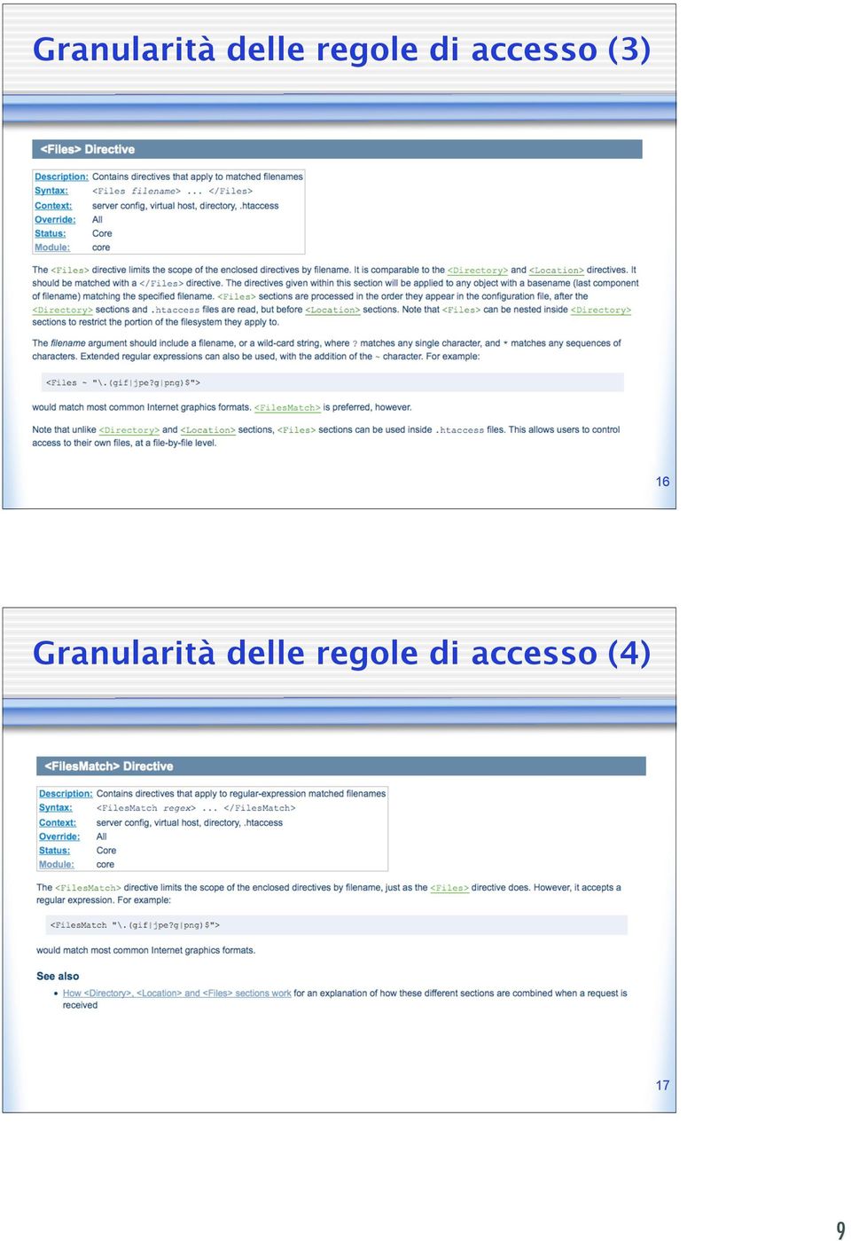 16  regole di accesso