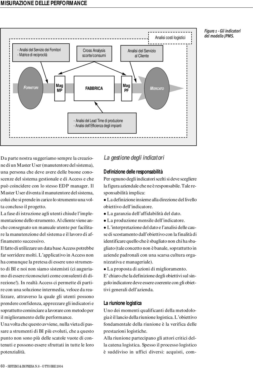 produzione - Analisi dell Efficienza degli impianti Da parte nostra suggeriamo sempre la creazione di un Master User (manutentore del sistema), una persona che deve avere delle buone conoscenze del