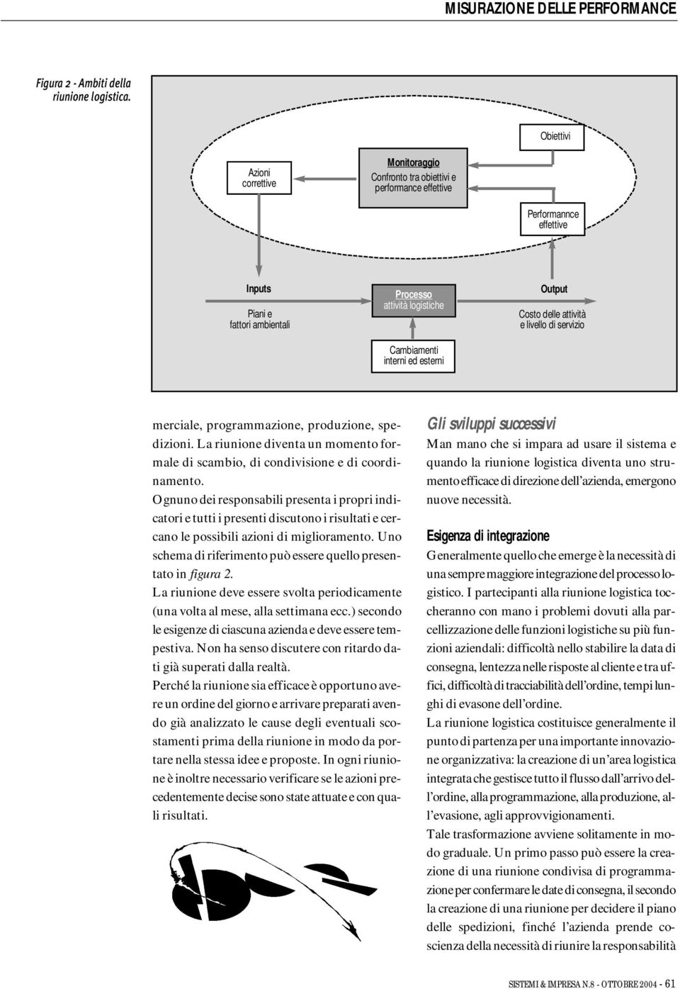 esterni Output Costo delle attività e livello di servizio merciale, programmazione, produzione, spedizioni. La riunione diventa un momento formale di scambio, di condivisione e di coordinamento.