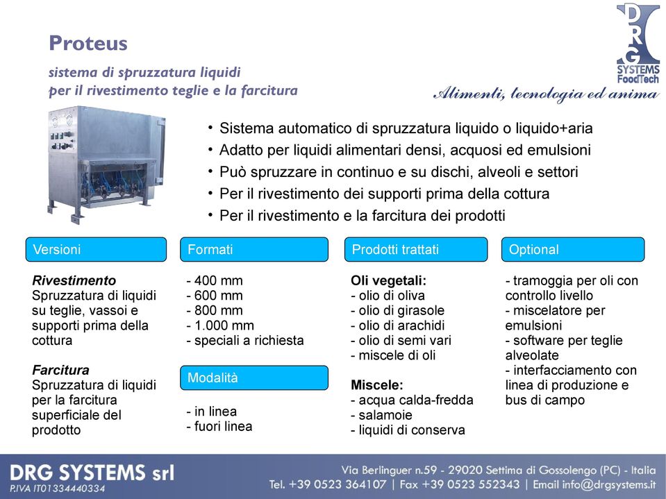 teglie, vassoi e supporti prima della cottura Farcitura Spruzzatura di liquidi per la farcitura superficiale del prodotto - 400 mm - 600 mm - 800 mm - 1.