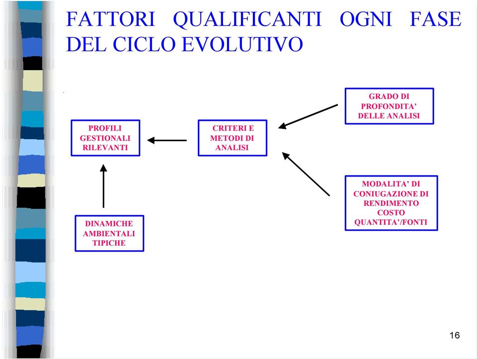 PROFONDITA DELLE ANALISI DINAMICHE AMBIENTALI TIPICHE